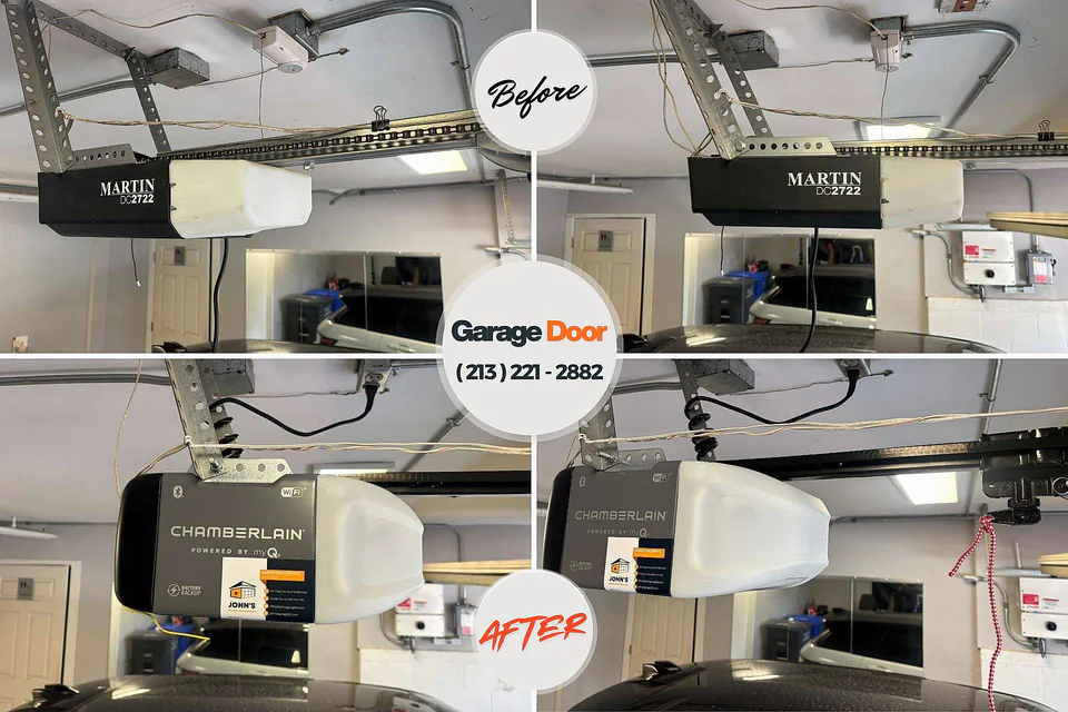 Before and after: garage door repair Metropolis, IL